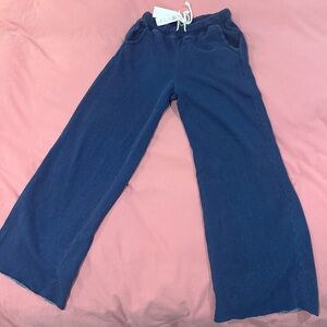 Z Supply Women's Blue Wide-Leg Joggers